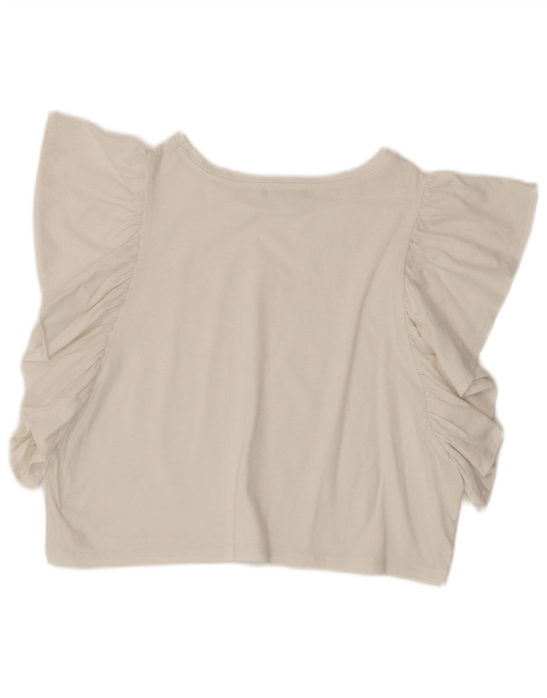 Bluză supradimensionată pentru femei Benetton Crop Top UK 10 Small White
