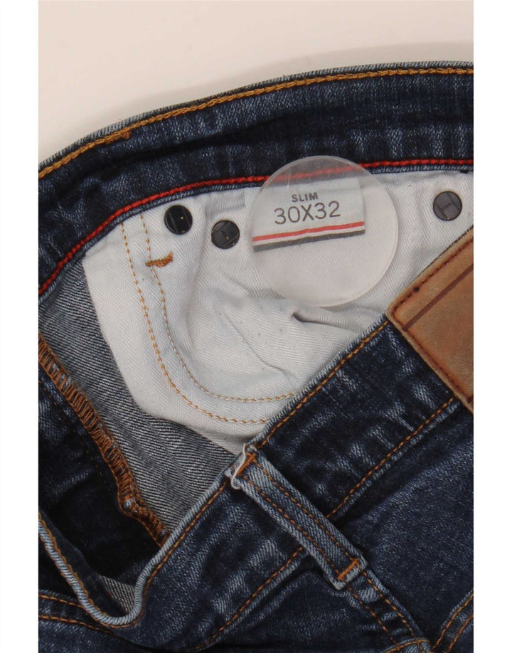 Blugi slim pentru bărbați Tommy Hilfiger W30 L32 bleumarin