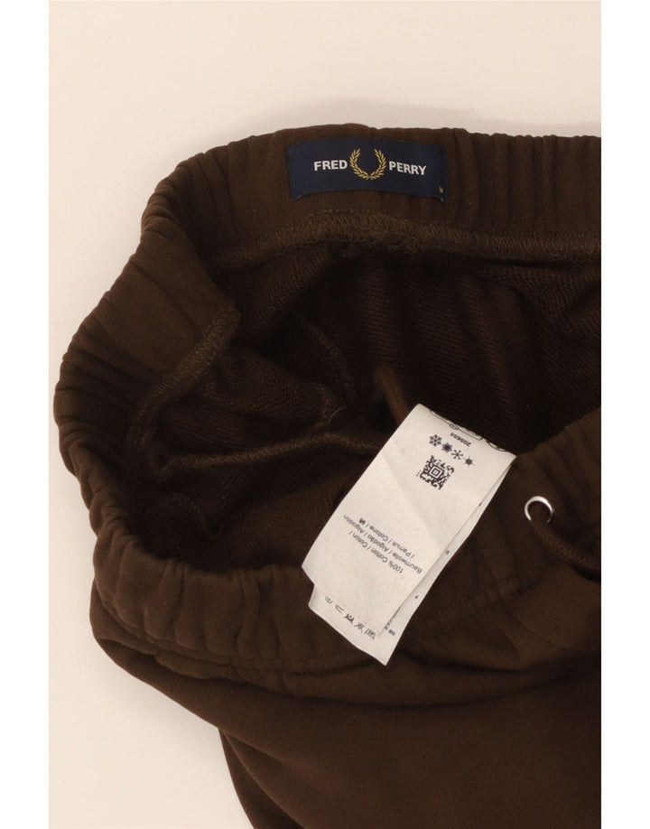 Pantaloni de trening pentru bărbați Fred Perry Pantaloni de jogging Bumbac maro mediu
