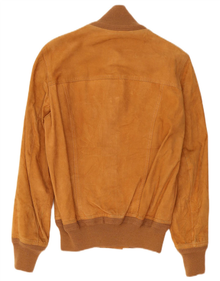 Bomber Vintage Bărbați de piele intoarsa IT 48 Medium Beige Piele