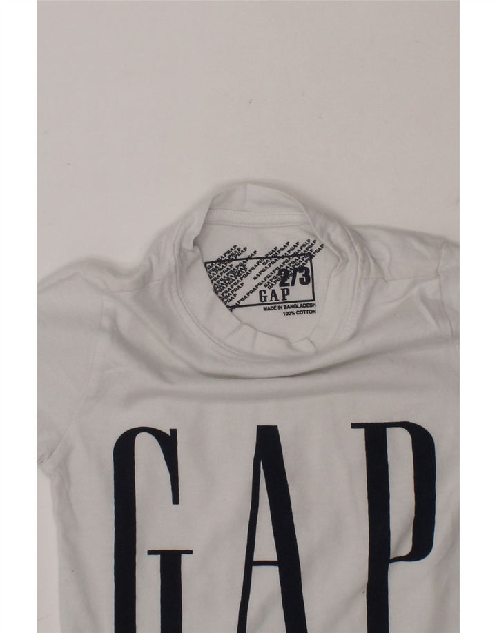 GAP Boys Graphic T-Shirt Top 2-3 Years White Cotton Vintage Gap and Second-Hand Gap from Messina Hembry 