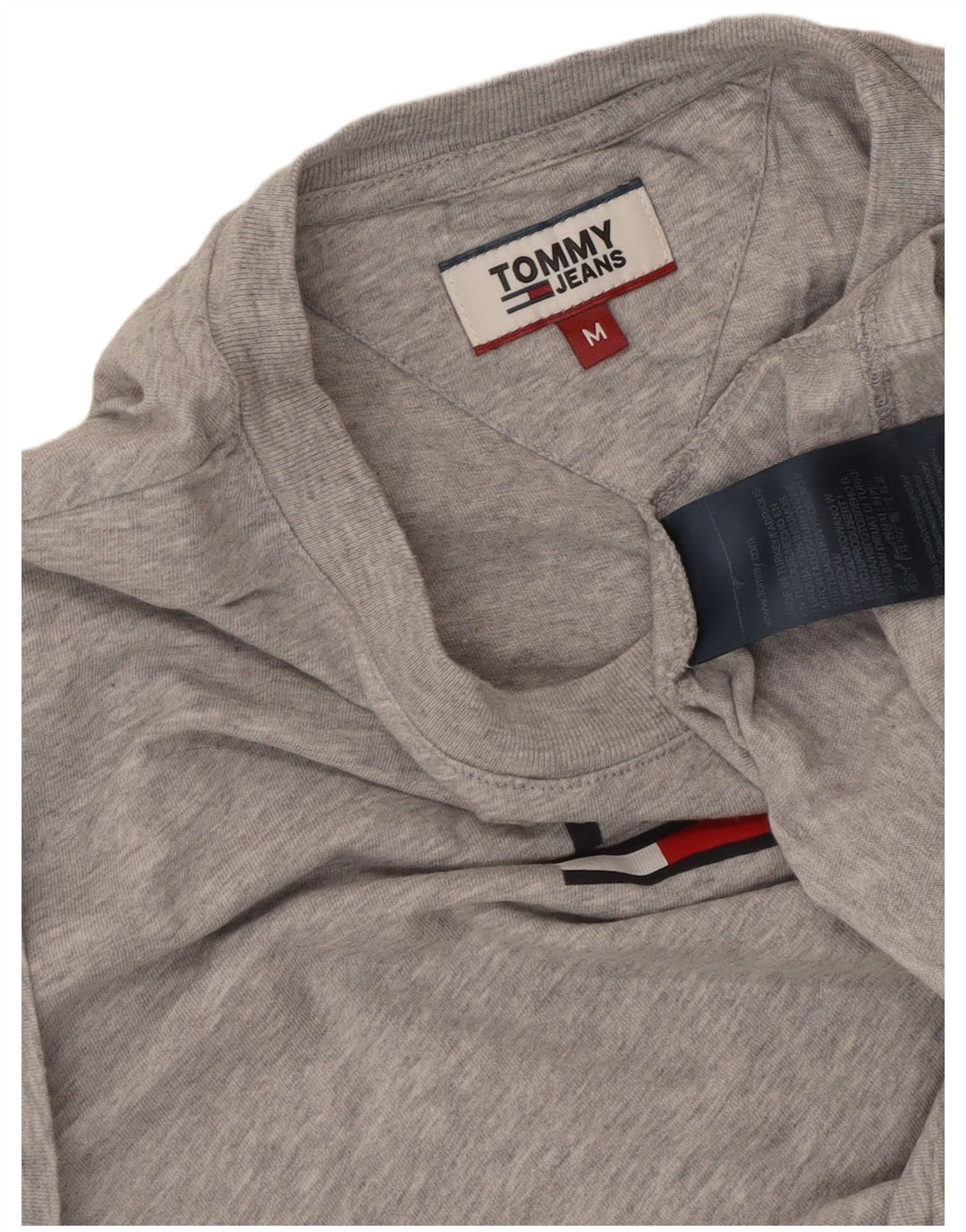 TOMMY HILFIGER Tricou cu grafic pentru femei Top UK 14 Medium Gri bumbac cu pete