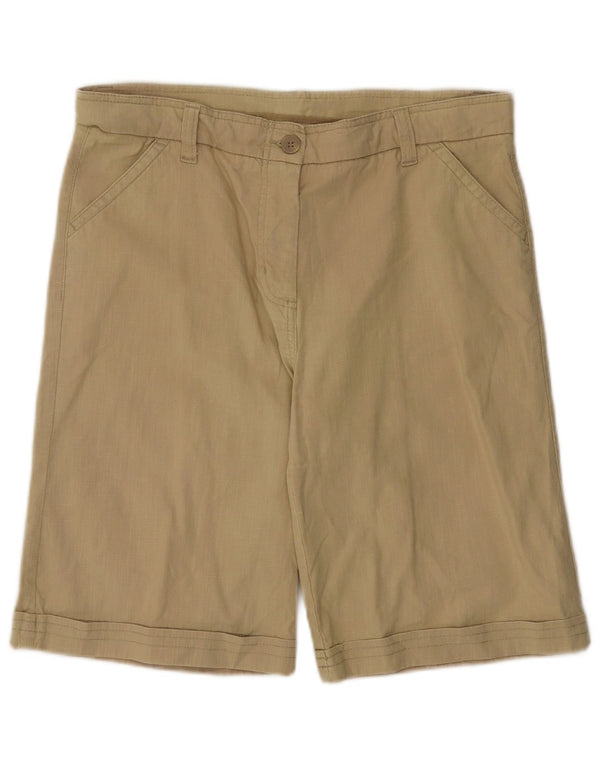 Bermude pentru femei Marks & Spencer UK 16 Large W34 Beige Bumbac