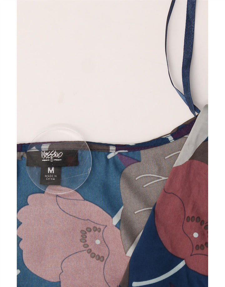 MOSSIMO Womens Blouse Top UK 12 Medium Blue Floral Vintage Mossimo and Second-Hand Mossimo from Messina Hembry 