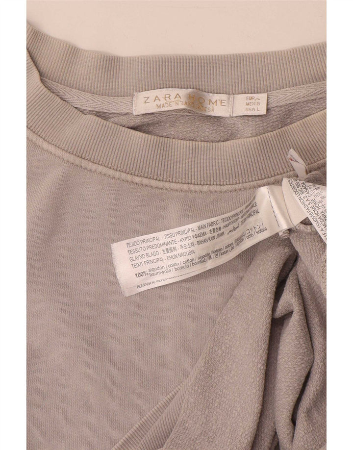 Pulover supradimensionat pentru femei Zara UK 16 mare bumbac gri