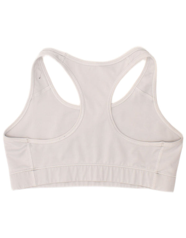Nike Womens Dri Fit Graphic Sport Bra Top Medium White Sports