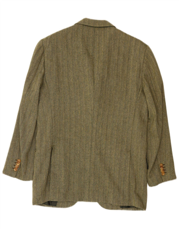 Jachetă Kiton pentru bărbați Napoli cu 3 nasturi, UK 38, verde mediu, în oase