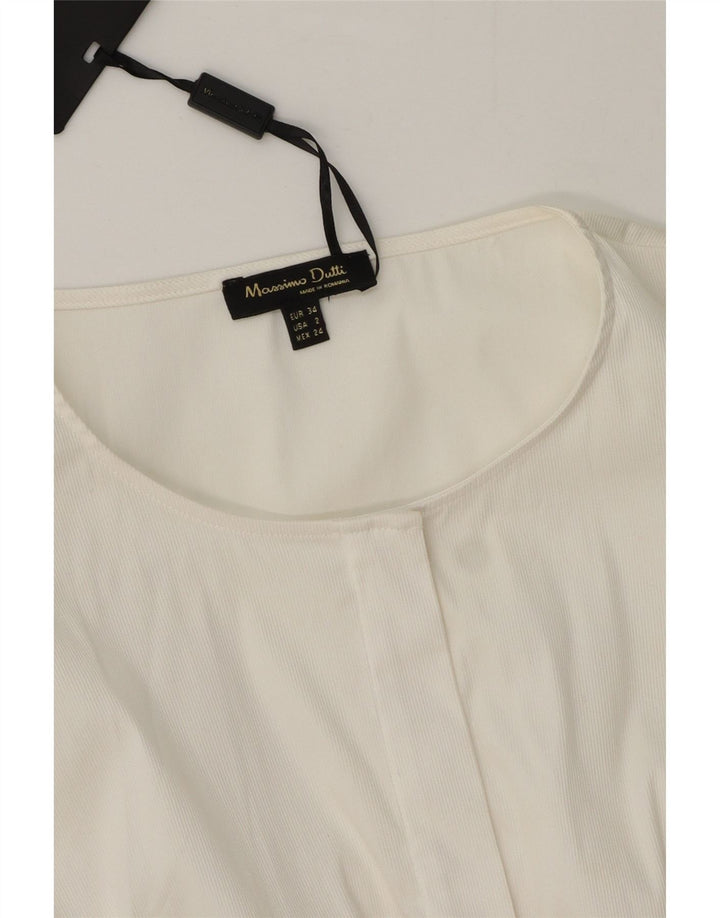 Cămașă Massimo Dutti Femei EU 34 2XS Bumbac Alb