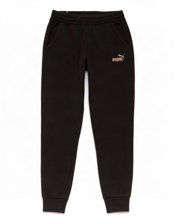 Pantaloni de trening Puma pentru bărbați Joggeri mici din bumbac negru