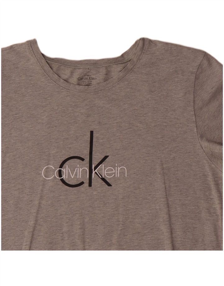 CALVIN KLEIN Tricou cu grafic pentru femei Top UK 18 XL Gri