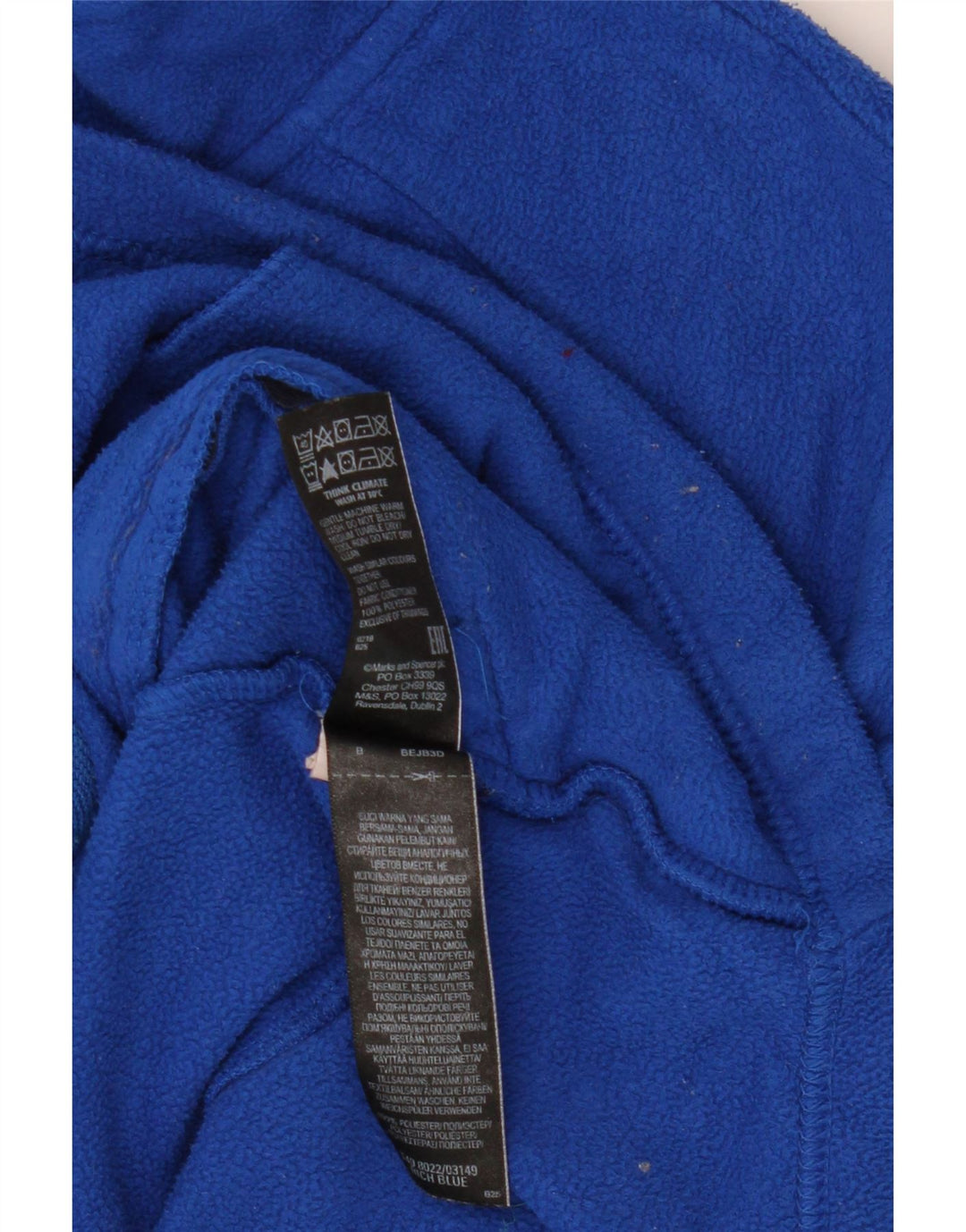 Jachetă fleece pentru femei Marks & Spencer UK 12 Poliester albastru mediu