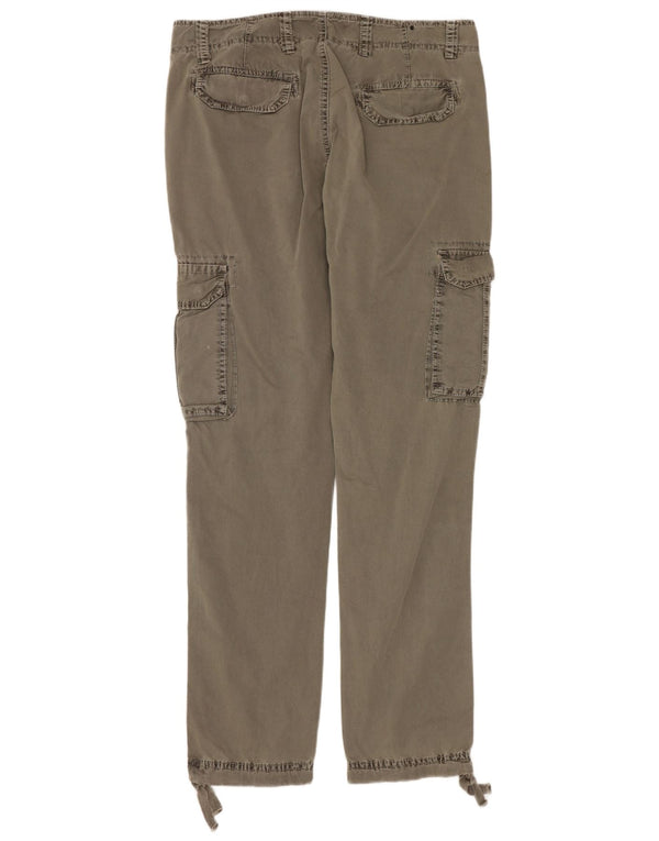 Pantaloni cargo drepți vintage pentru femei IT 46 Large W32 L32 Kaki Bumbac