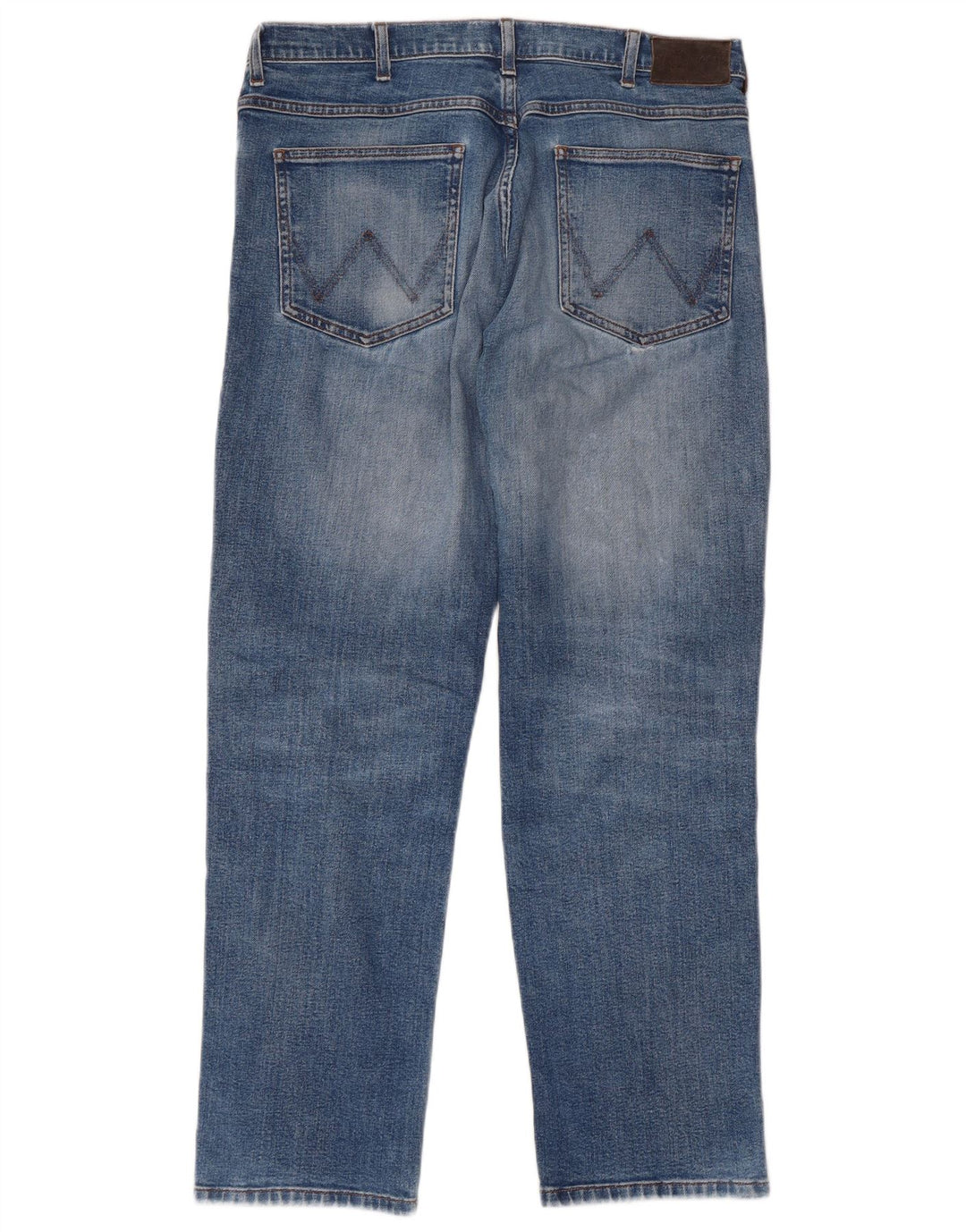 WRANGLER Blugi Distressed drepte pentru bărbați W34 L30 bumbac albastru