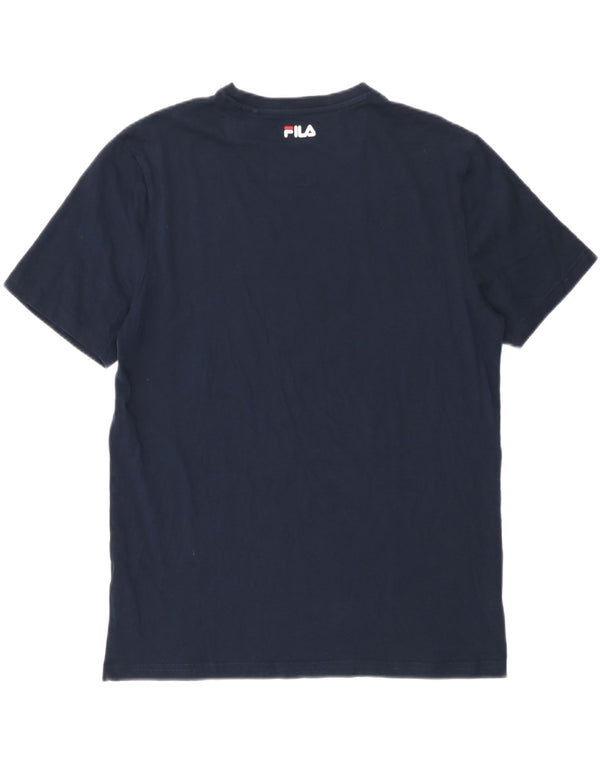 Tricou grafic pentru bărbați Fila Top Mediu Bleumarin