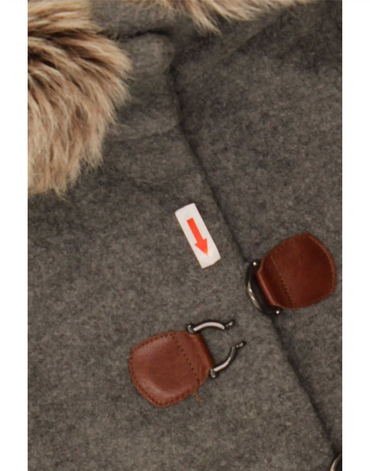 Jachetă duffle pentru femei Massimo Dutti UK 10 Lână gri mică