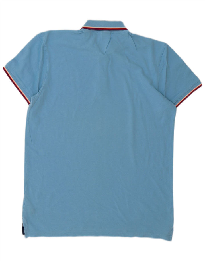 Tricou polo pentru bărbați Scotch & Soda, bumbac cu dungi albastre medii