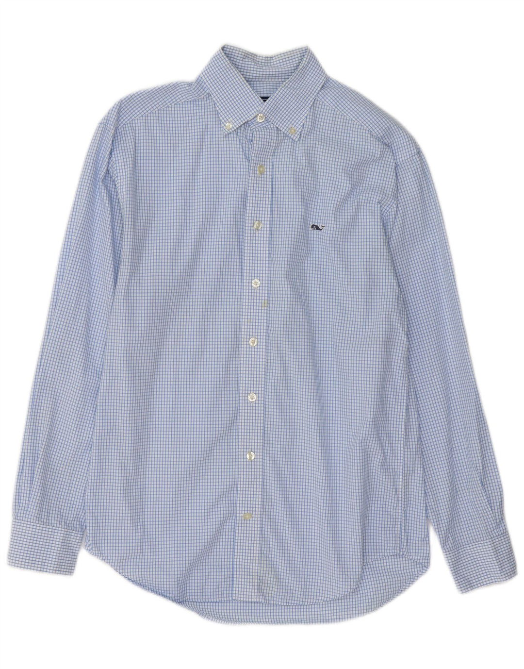 Cămașă pentru bărbați Vineyard Vines Bumbac cu carouri albastre mici