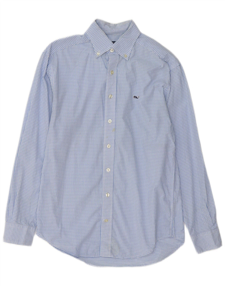 Cămașă pentru bărbați Vineyard Vines Bumbac cu carouri albastre mici