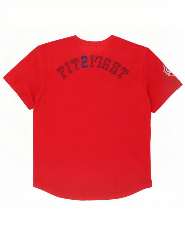 Tricou grafic Gas pentru femei Top UK 16 mare bumbac roșu
