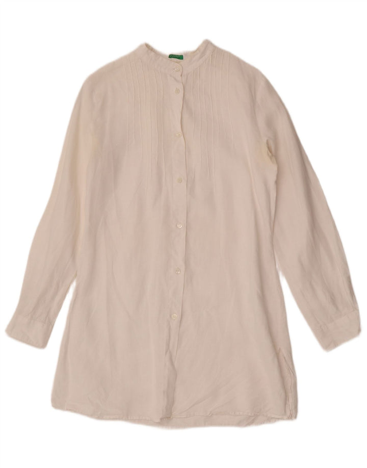 Rochie cămașă pentru femei Benetton UK 10 Small White