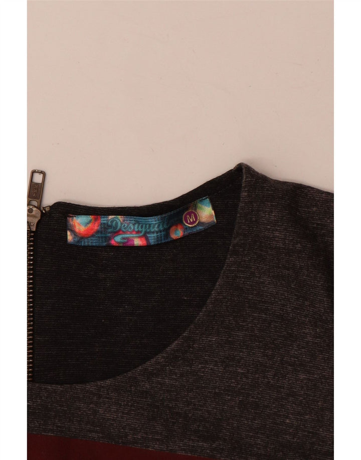 Rochie teacă cu mânecă lungă pentru femei Desigual UK 12 Medium Gri Geometric