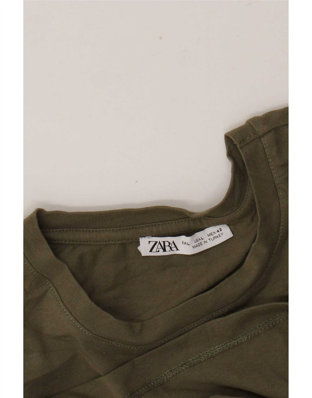 Tricou pentru bărbați Zara Top mare kaki