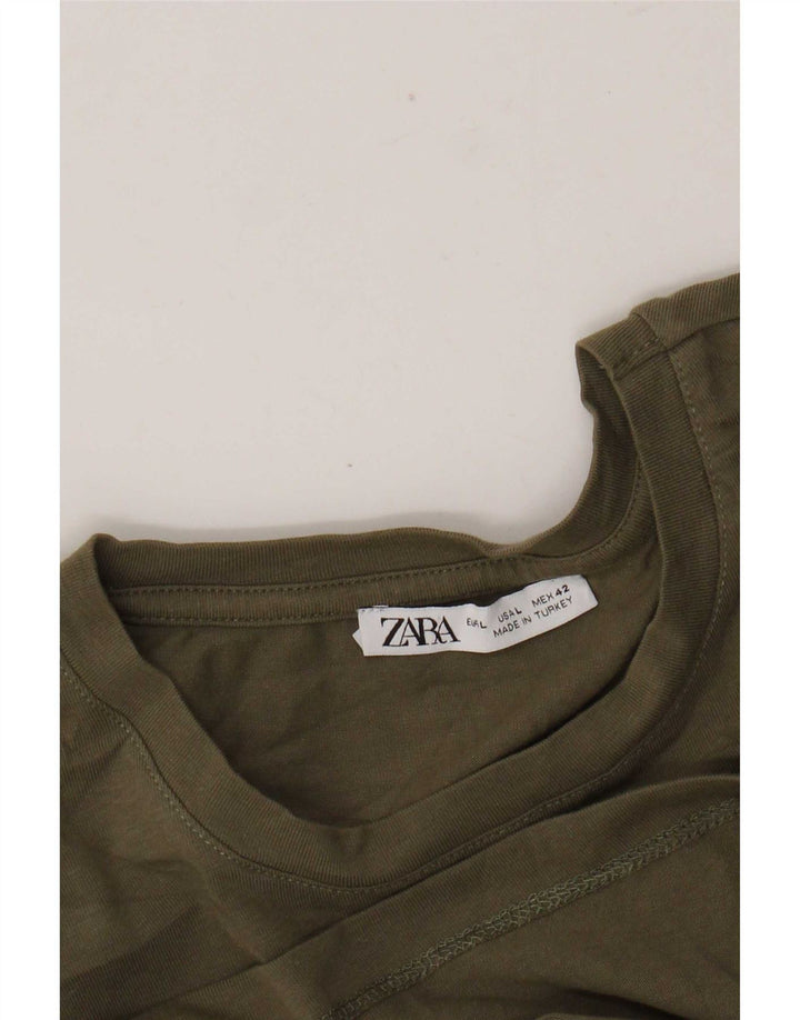 Tricou pentru bărbați Zara Top mare kaki