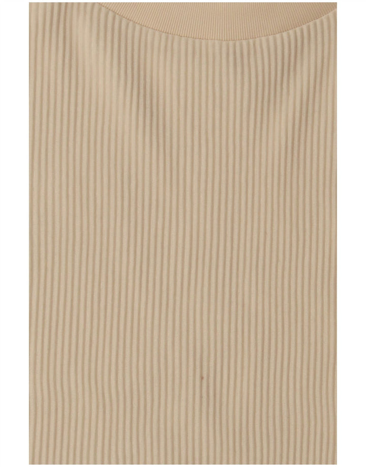 Vestă supradimensionată pentru femei Adidas UK 8 Small Beige Poliester