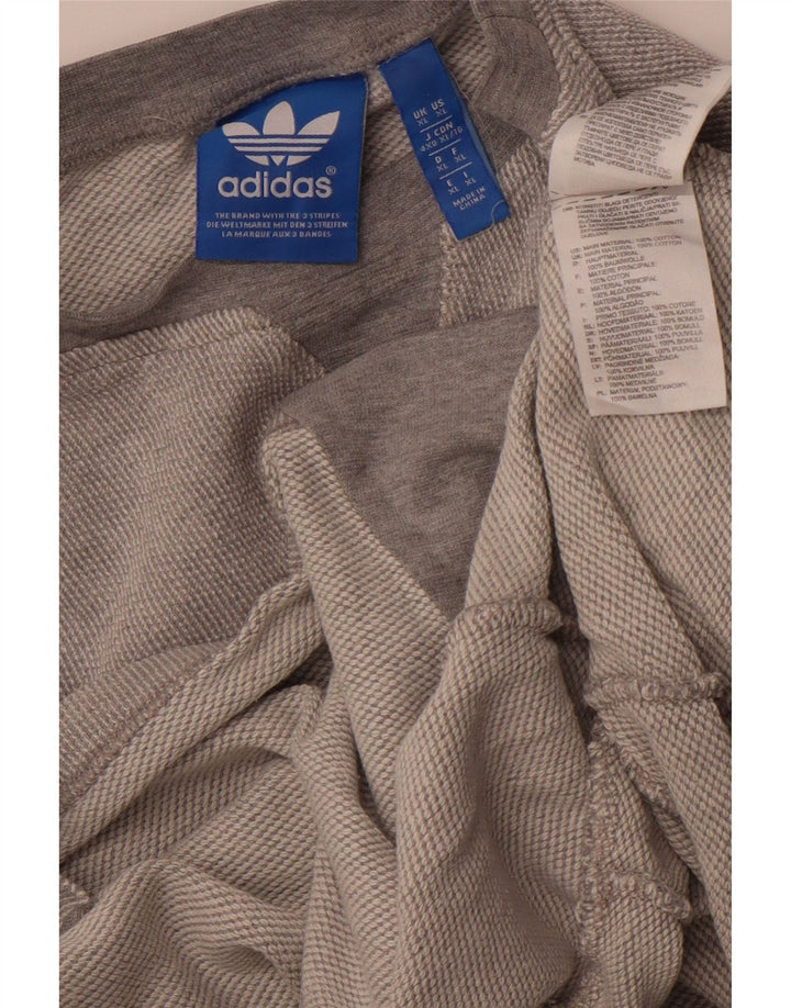 Pulover supradimensionat pentru femei ADIDAS UK 18 XL bumbac gri