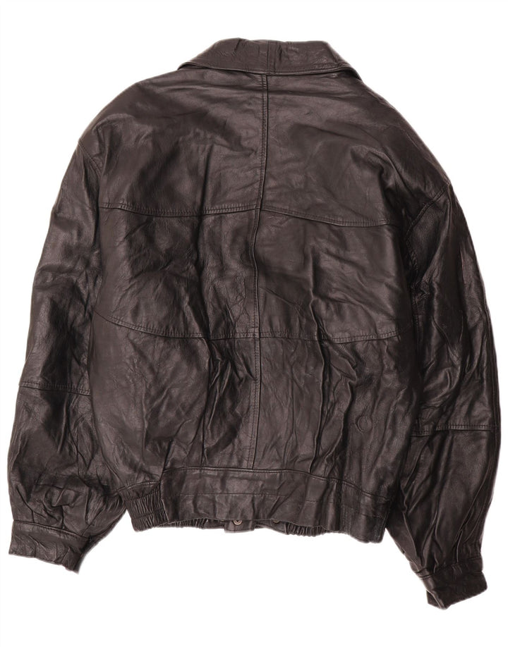 LAVORAZIONE ARTIGIANA Jachetă din piele pentru bărbați IT 52 XL din piele neagră