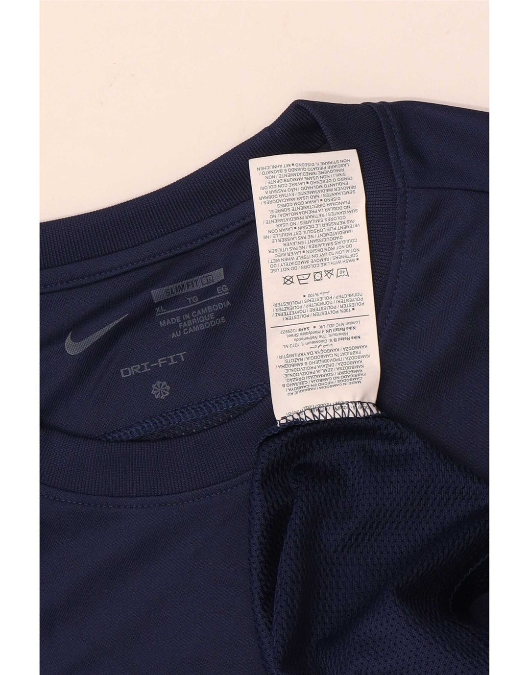 Nike Dri Fit Slim Fit Top cu mânecă lungă XL Bleumarin Poliester