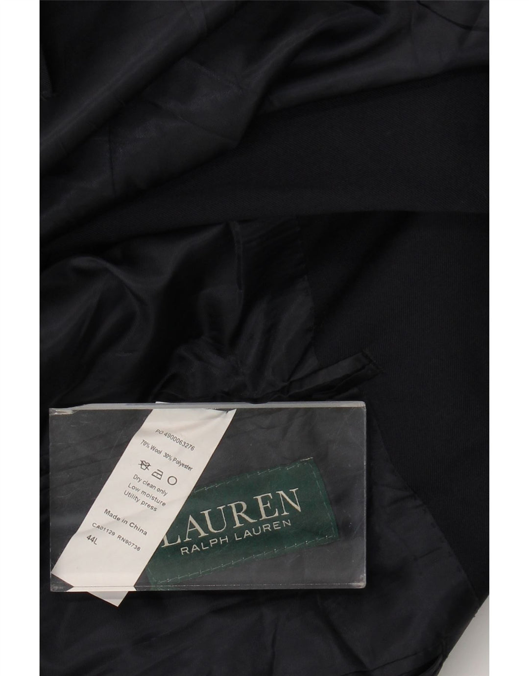 Jachetă pentru bărbați Ralph Lauren cu 2 nasturi UK 44 XL Lână bleumarin