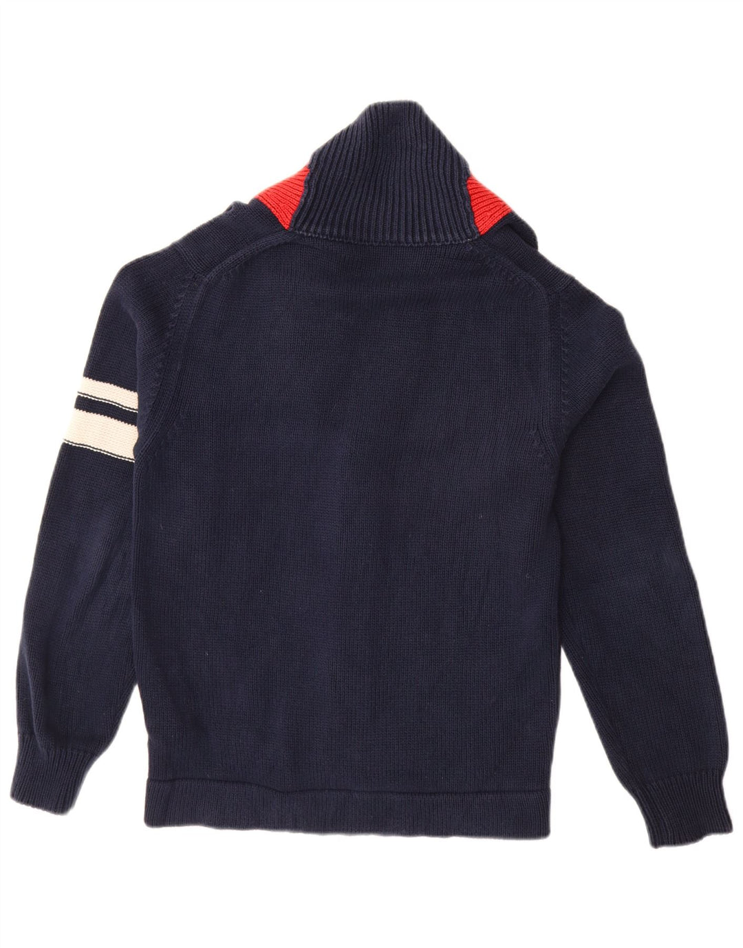 Pulover cardigan pentru bărbați FRED PERRY, bumbac color block, albastru bleumarin mediu