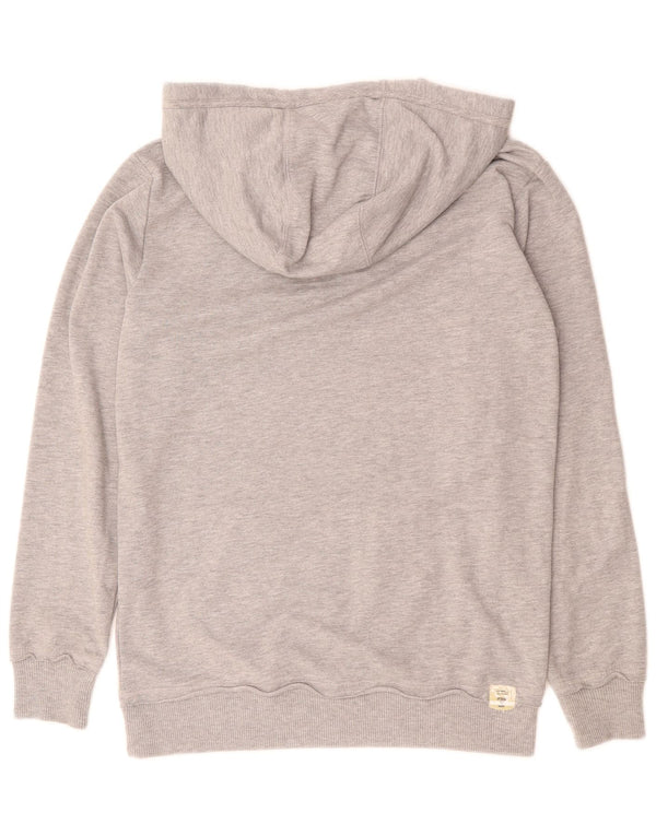 Jumper Guess pentru femei cu paragate grafică și gât cu fermoar, UK 14, gri mediu