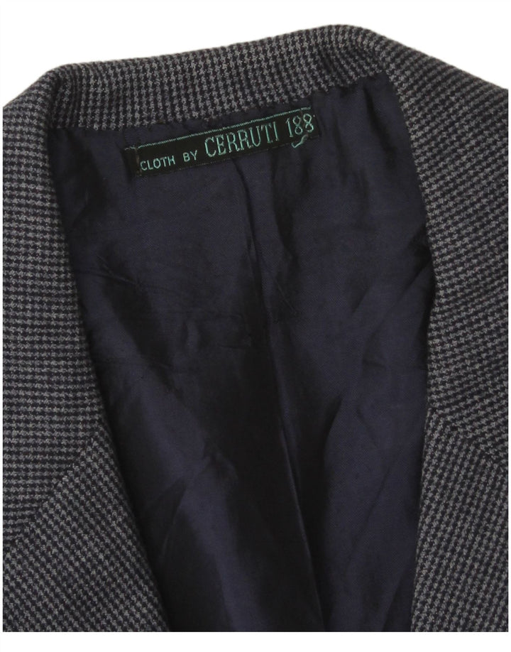 Jachetă pentru bărbați Cerruti 1881, cu 2 nasturi, UK 38 Mediu, bleumarin, carouri