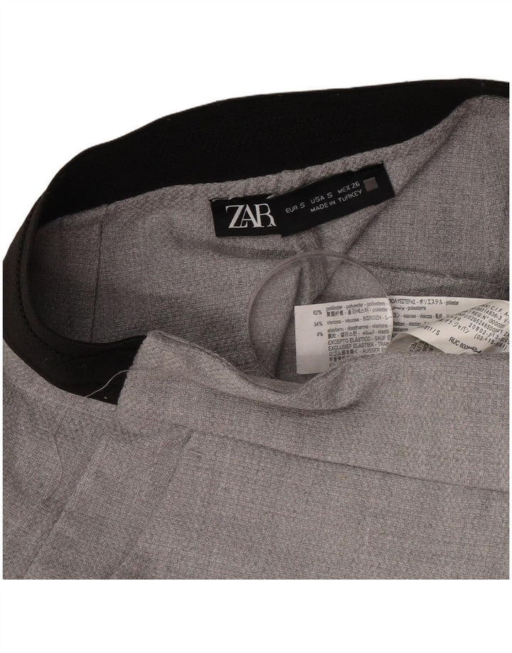 Pantaloni de costum slim pentru femei Zara Mici L26 L28 Poliester gri