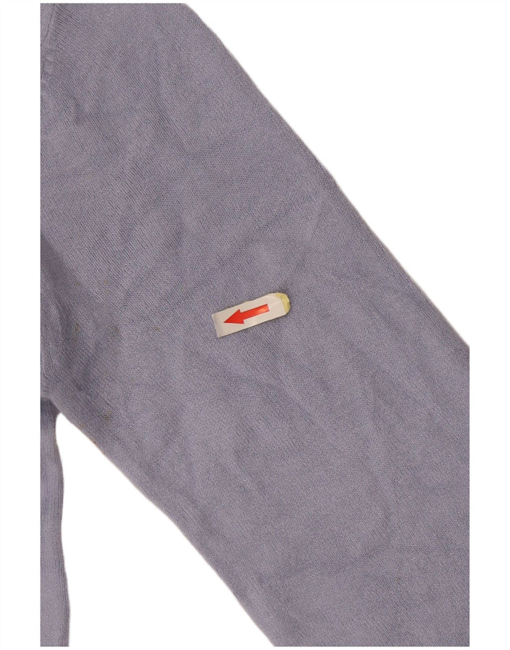 Pulover pentru femei Marks & Spencer cu decolteu triplu UK 12 Medium Blue Acrylic