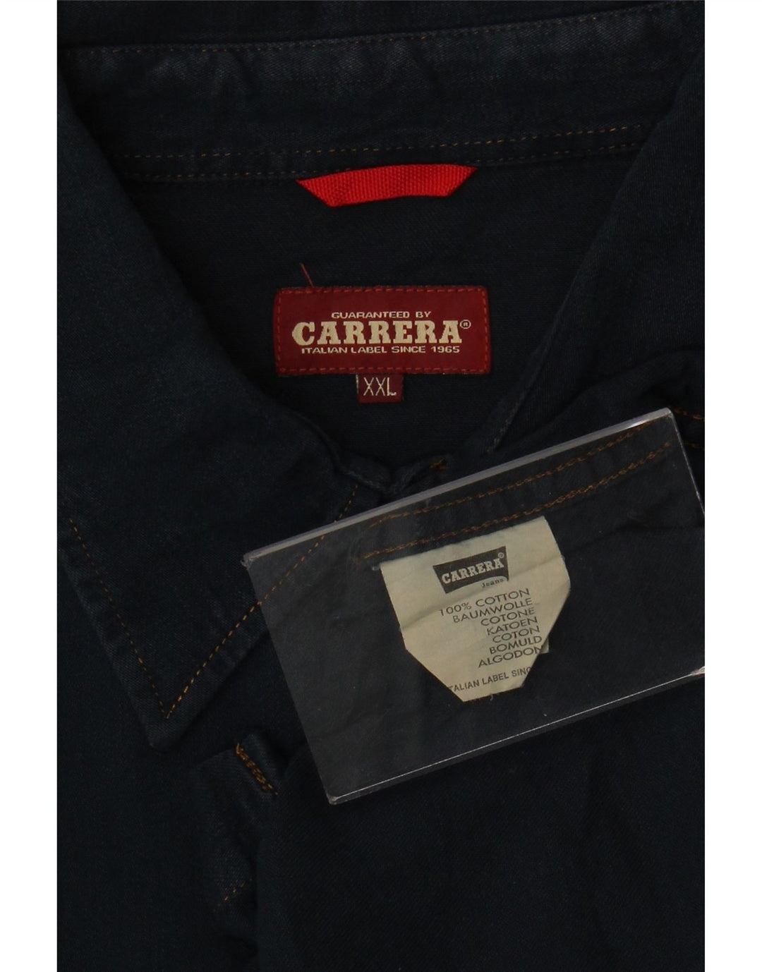 Cămașă din blugi pentru bărbați CARRERA 2XL, bumbac bleumarin