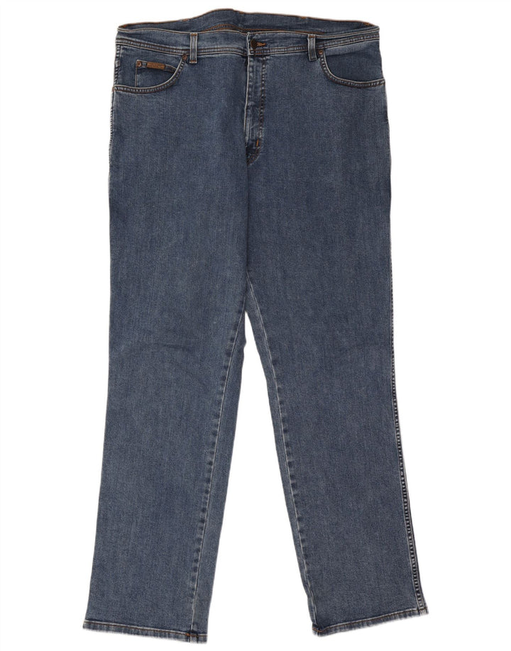 Blugi drepte stretch pentru bărbați Wrangler Texas W42 L34 Bumbac albastru
