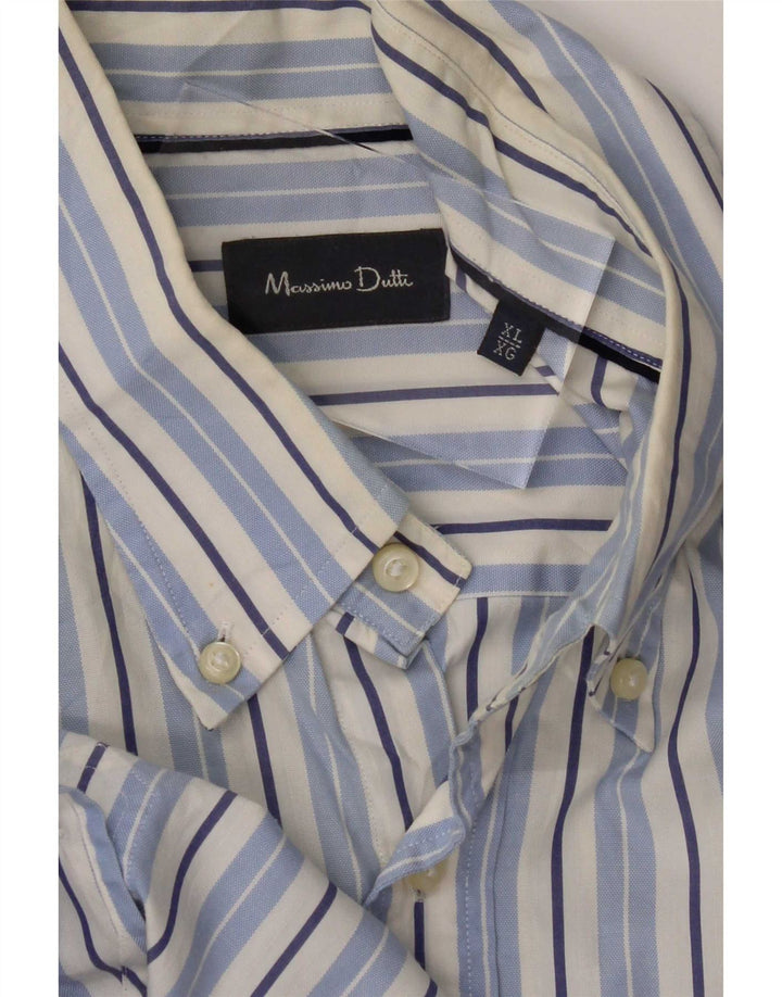 Cămașă Massimo Dutti pentru bărbați XL Blue Pinstripe