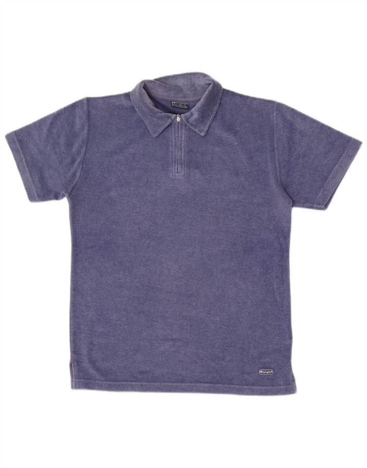Tricou polo pentru bărbați Champion din catifea, mare, albastru, poliester