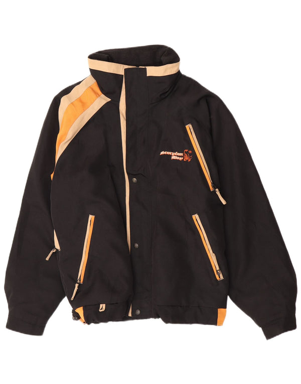 Jachetă de vânt cu glugă pentru bărbați Scorpion Bay UK 38 Medium Black Colorblock