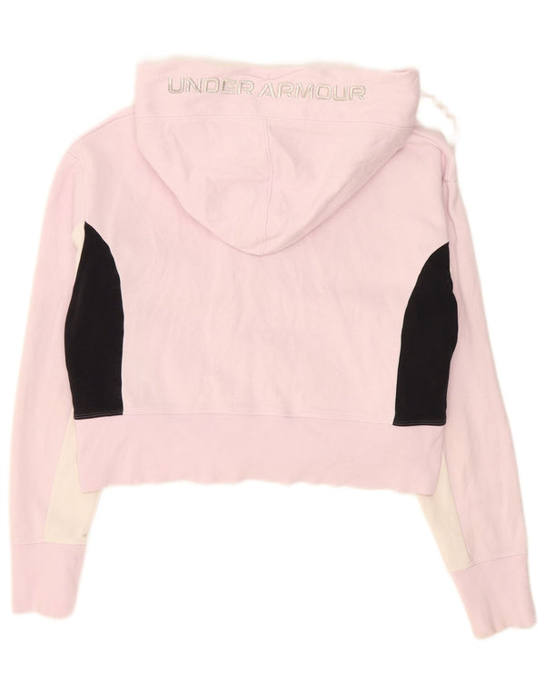 Pulover pentru femei Under Armour Crop Hoodie UK 14 Medium Pink Colorblock