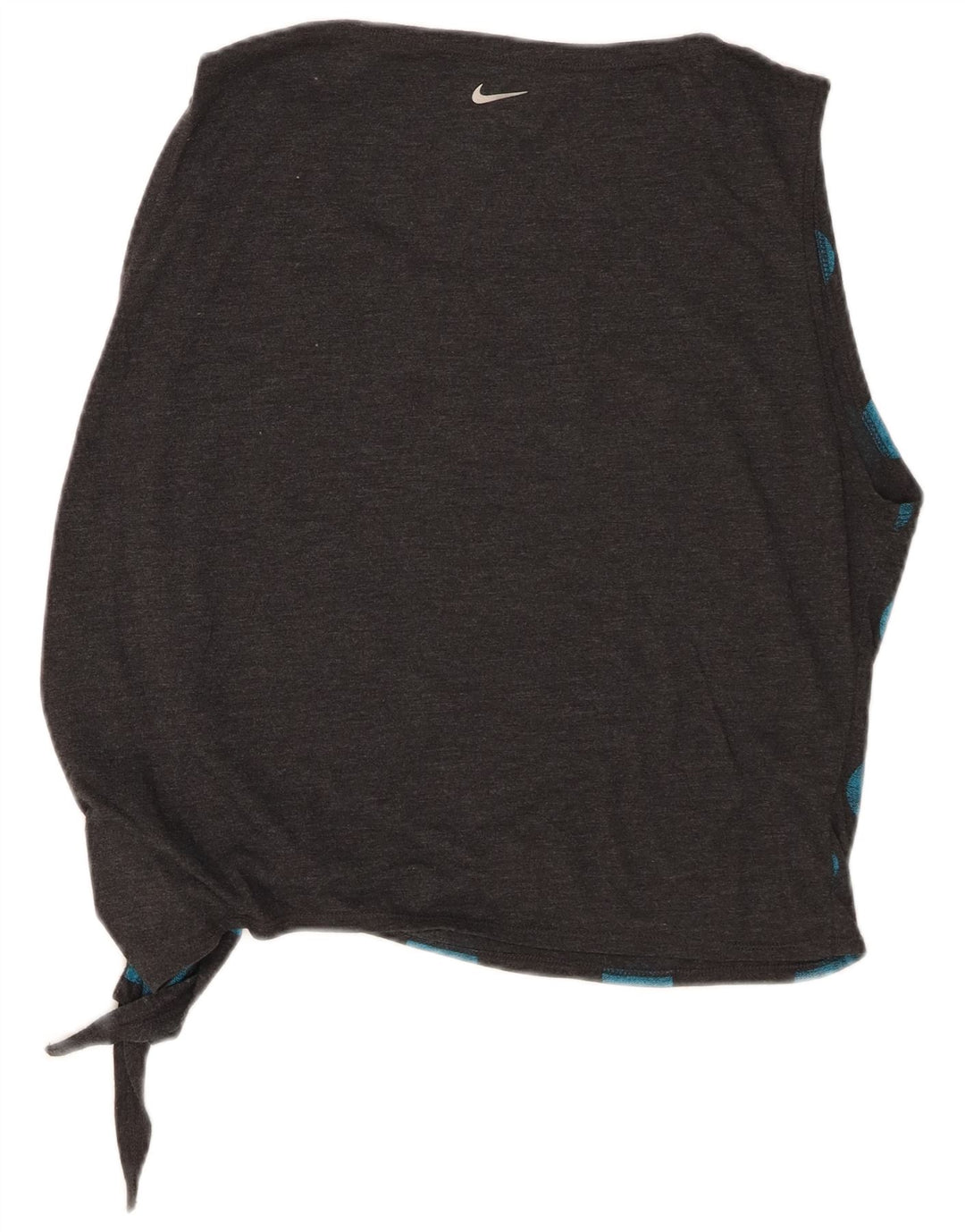 Top cu vestă grafică Nike Dri Fit pentru femei UK 14 Poliester cu buline gri mediu