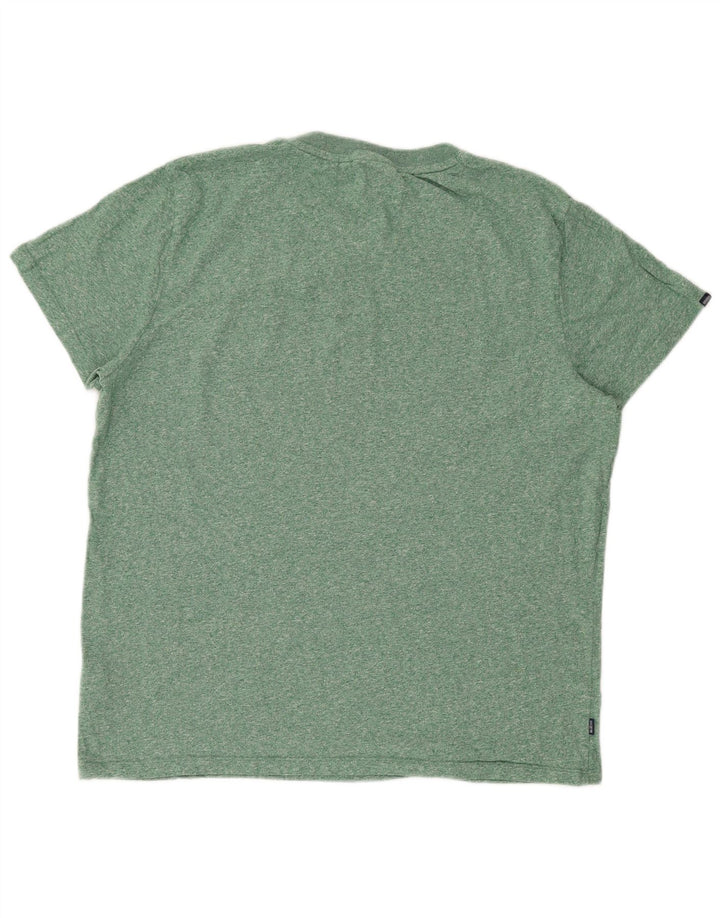 SUPERDRY tricou pentru bărbați Top 2XL verde bumbac cu pete