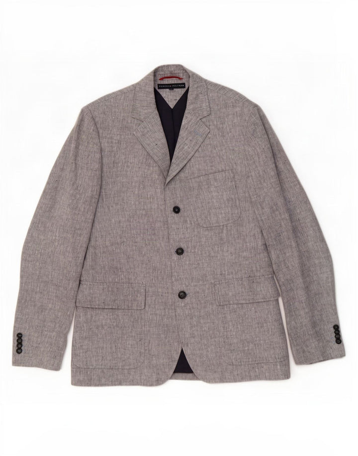 Sacou Tommy Hilfiger pentru bărbați, cu 3 nasturi, IT 52 XL, gri pete