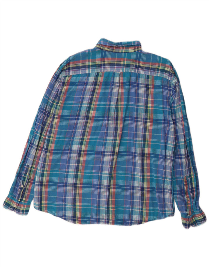 Cămașă de flanel pentru bărbați DOCKERS, slim, cu carouri albastre