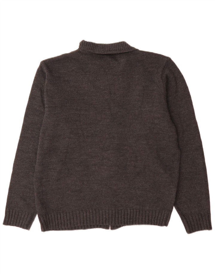 Pulover cardigan pentru bărbați Marks & Spencer, cu croială obișnuită, mare, gri acrilic