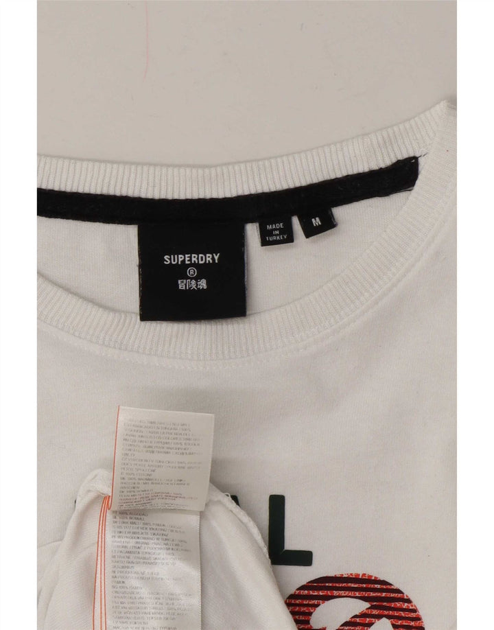 Tricou grafic pentru bărbați Superdry Top Medium White Bumbac