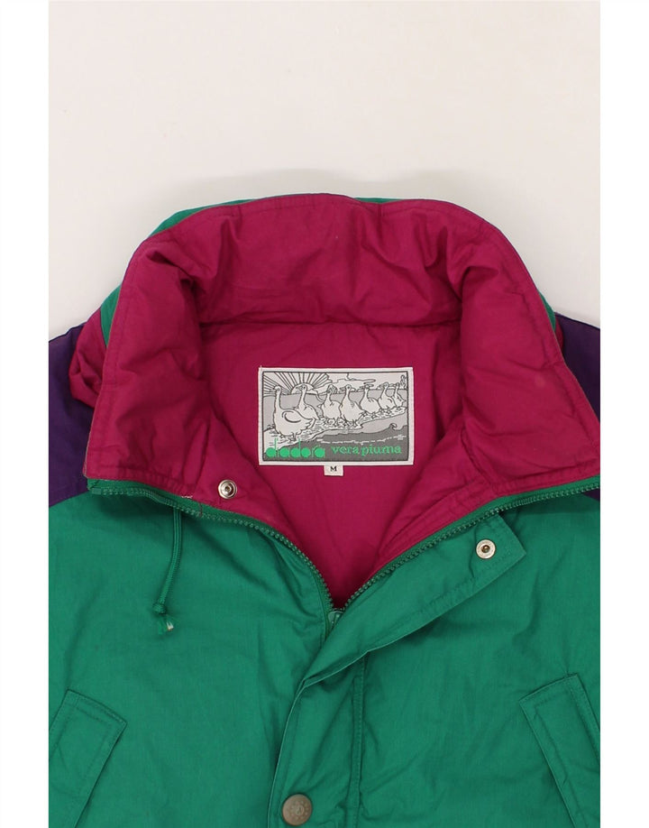 Jachetă căptușită pentru bărbați DIADORA UK 38 Medium Green Colorblock Poliester